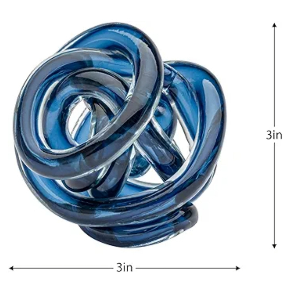 NEW Torre & Tagus Orbit Glass Décor Ball, 3-inch Diameter, Indigo Blue